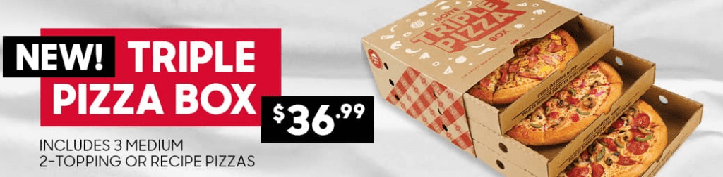 Pizza Hut Canada New Triple Pizza Box
