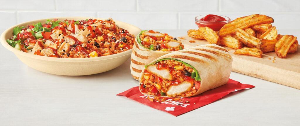 Tim Hortons Sweet Chili Chicken Bowl and Sweet Chili Chicken Wrap