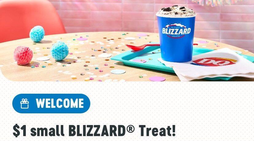 Dairy Queen Canada One Dollar Small Blizzard March 2024