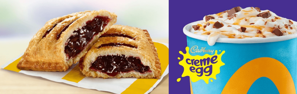McDonald's Blueberry Pie and Cadbury Creme Egg McFlurry 2024