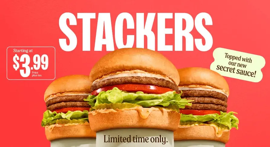 A&W Canada Stacker Burgers