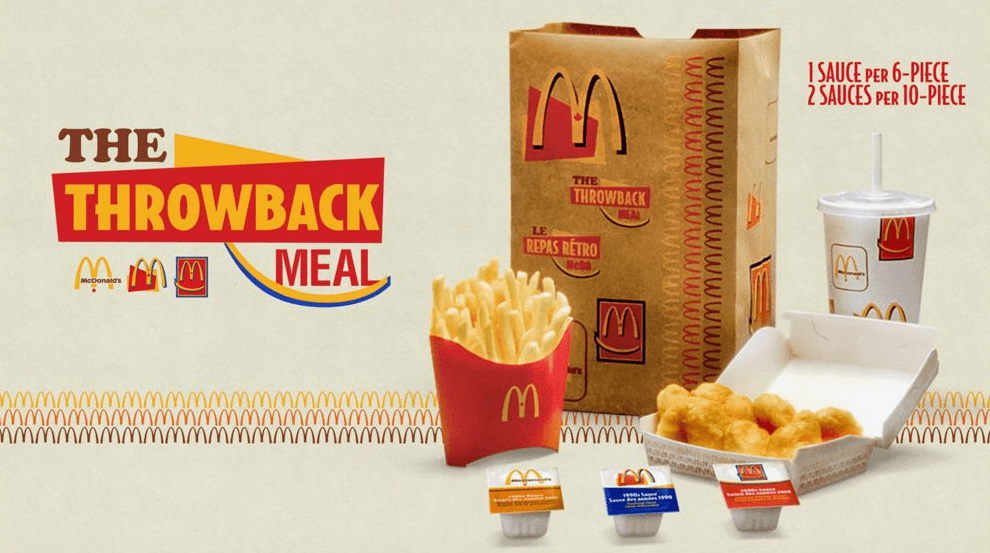 McDonalds Throwback Meal Canada: Garlic Parmesan, Szechuan, and Jalapeno Cheddar sauce