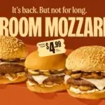 A&W Mushroom Mozzarella Burger 2024