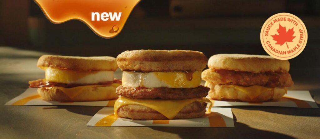 McDonald's Maple Syrup Breakfast Sandwiches Canada