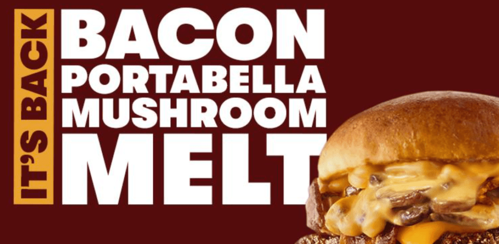 Wendys Bacon Portaella Mushroom Melt Canada