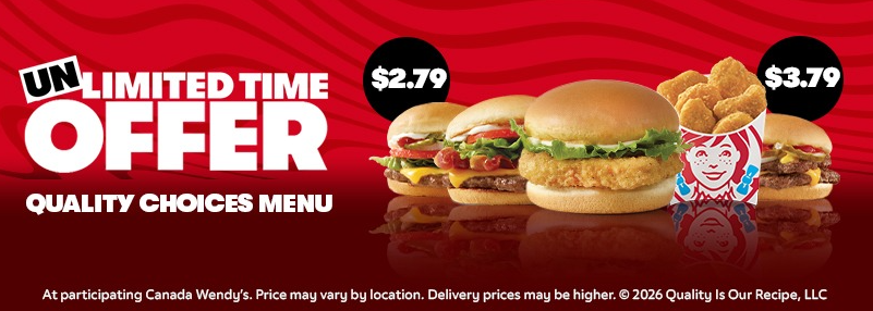 Wendys Quality Choices Menu